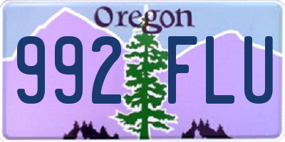 OR license plate 992FLU