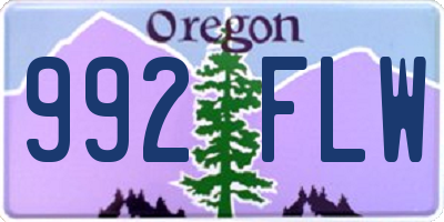 OR license plate 992FLW