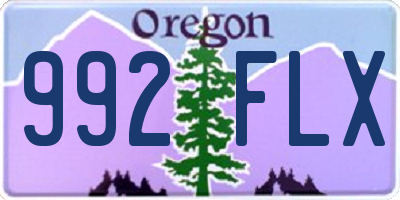 OR license plate 992FLX