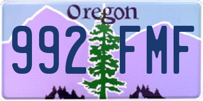 OR license plate 992FMF