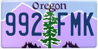 OR license plate 992FMK