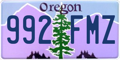 OR license plate 992FMZ