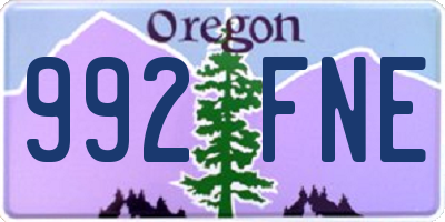 OR license plate 992FNE