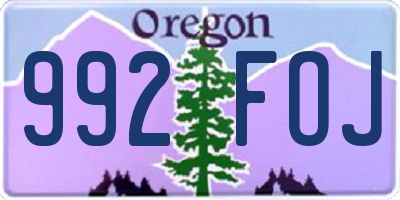 OR license plate 992FOJ