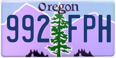 OR license plate 992FPH