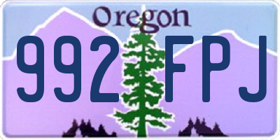 OR license plate 992FPJ