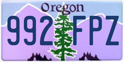 OR license plate 992FPZ