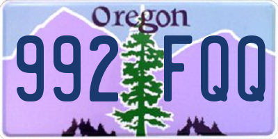 OR license plate 992FQQ