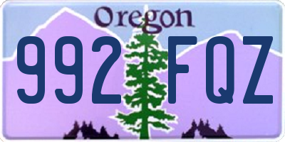 OR license plate 992FQZ
