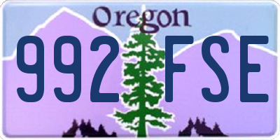 OR license plate 992FSE