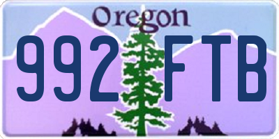 OR license plate 992FTB