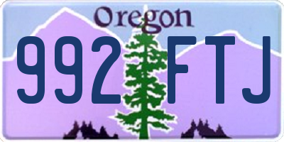 OR license plate 992FTJ