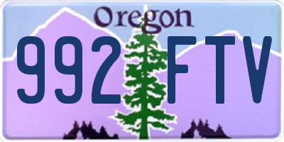 OR license plate 992FTV