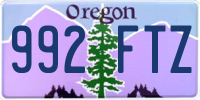 OR license plate 992FTZ