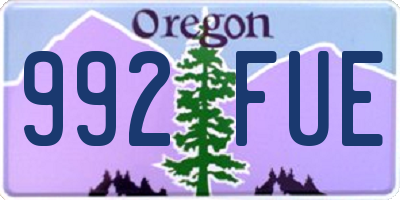 OR license plate 992FUE