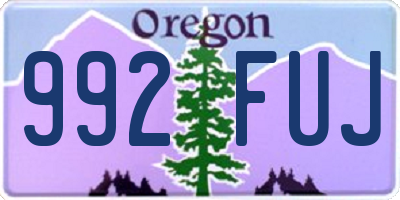 OR license plate 992FUJ