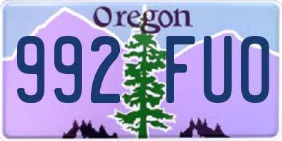 OR license plate 992FUO