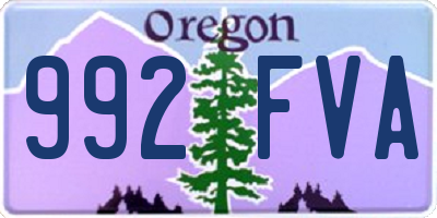 OR license plate 992FVA