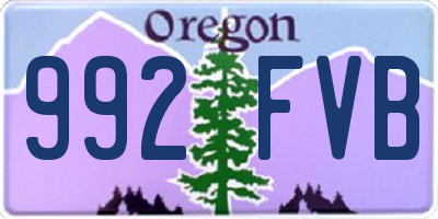 OR license plate 992FVB