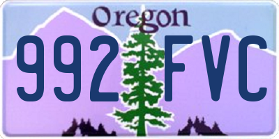 OR license plate 992FVC