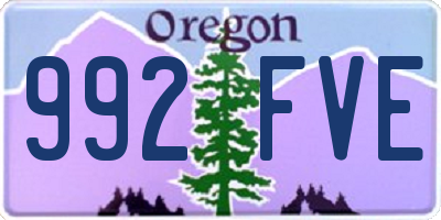 OR license plate 992FVE