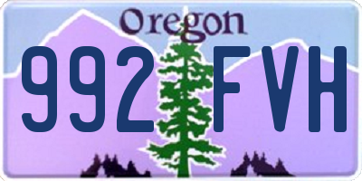 OR license plate 992FVH