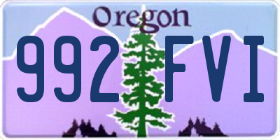 OR license plate 992FVI