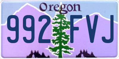 OR license plate 992FVJ