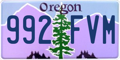 OR license plate 992FVM