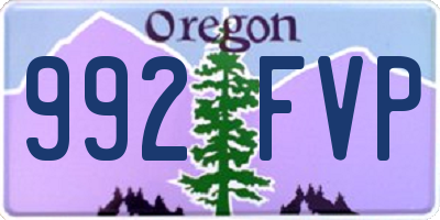 OR license plate 992FVP