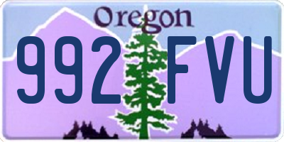 OR license plate 992FVU