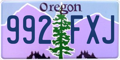 OR license plate 992FXJ