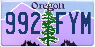 OR license plate 992FYM