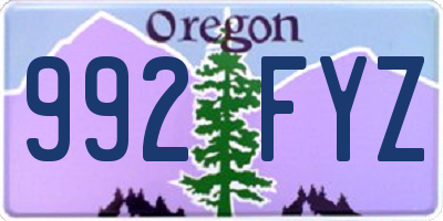 OR license plate 992FYZ