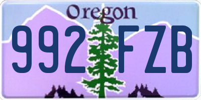 OR license plate 992FZB