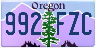 OR license plate 992FZC