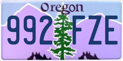 OR license plate 992FZE
