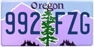 OR license plate 992FZG