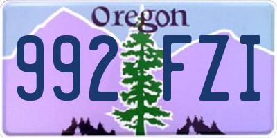OR license plate 992FZI