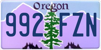 OR license plate 992FZN
