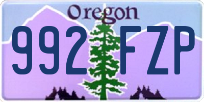 OR license plate 992FZP
