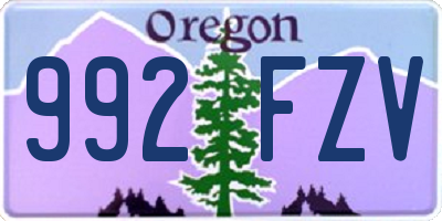 OR license plate 992FZV
