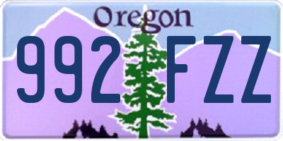OR license plate 992FZZ