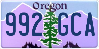 OR license plate 992GCA