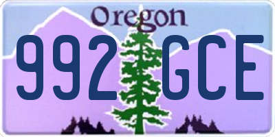 OR license plate 992GCE