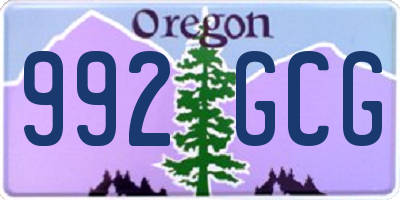 OR license plate 992GCG