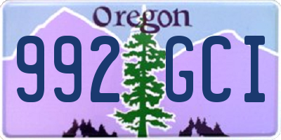 OR license plate 992GCI