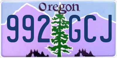 OR license plate 992GCJ