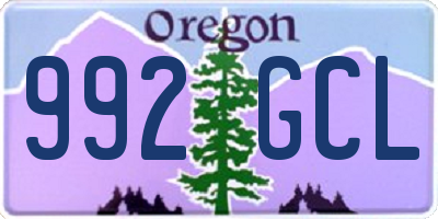 OR license plate 992GCL