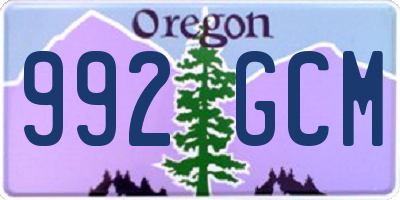 OR license plate 992GCM